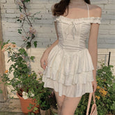 Summer Kawaii Party Strap Dress Women Casual Holiday Beach Sexy Mini Dress Designer Ruffles Sweet Princess Fairy Dress Y2K