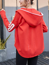 Loose sports jacket female net red fitness running quick-drying jacket zipper hooded casual training clothes outer wear