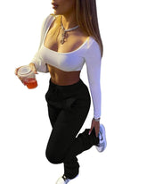 mid size graduation outfit romantic style teen swag clean girl ideas 90s latina aesthetic freaknikStacked Pants Women Solid High Waist Drawstring Bell Bottom Flare Pleated Pants Casual Active Leggings Thick Sweatpants Trousers