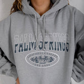 Letter Print Sweatshirt Vintage Women Hoodies Gray Cotton Warm Fleece Winter Pullovers Autumn New Casual Streetwear Girls