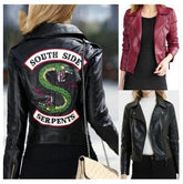 Pbong New Spring Riverdale jackets Women Riverdale Southside Serpent Zipper PU Jacket Girls Coats Slim fit Jacket Outwear Clothes