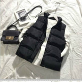 Winter Warm Cotton Padded Vest women Sleeveless Parkas Jackets