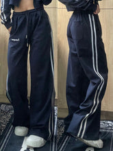 Vintage Y2K Joggers Sweatpants Women Hip Hop Retro Wide Leg Track Pants Oversized Streetwear Sports Two Piece Pant Sets