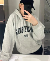 Letter Printed Hoodies Sweatshirts Women Spring Autumn Vintage Loose Hooded Sweatshirt Female Fashion Pullovers Tops