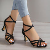 Plus Size 43 High Heel Gladiator Sandal Women Ankle Cross Strap Summer Sandals Woman Open Toe Sandalias De Mujer Verano