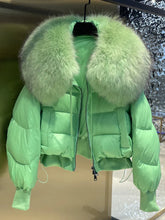 Winter Warm Light Luxury All-match Big Raccoon Fur Collar Loose Women's Long-Sleeved Bread Korean Down Jack Fashion