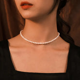 White Imitation Pearl Choker Necklace Elegant Big Round Pearl Wedding Necklace for Women Charm Fashion Jewelry Gifts