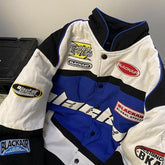 Retro Racing Jacket for Men High Street Motorcycle Tactical Military Jacket Spring New Women Color Matching Baseball Coat