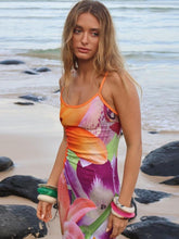 Elegant Print Off-shoulder Long Dress For Women Summer Backless Spaghetti Strap Party Club Beach Holiday Dresses
