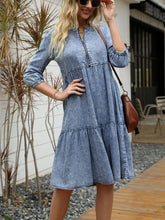 Black Dress Women Spring Summer Vintage Dress Solid Female Fashion Casual Blue Dress O-Neck Clothes Pullover Streetwear