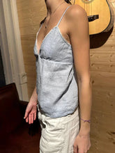 Women Lace Trim V Neck Linen Tank Tops Fashion Summer New Sleeveless Solid Camisole Female Vintage Sweet Crop Top Y2k