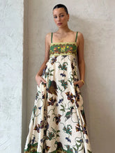 Holiday Printed Long Maxi Dresses Women Beach Straps Slip Sleeveless Summer Loose Dress Casual Fashion Fairycore Vestido