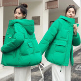 Women's Winter Jacket New Parkas Hooded Thicken Warm Jackets Outwear Casual Loose Cotton Padded Coat Female Clothing