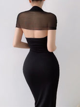 Elegant Halter Sleeveless Split Long Dress Women Spring Bodycon Mesh Backless Sexy Evening Dress Party Vestido