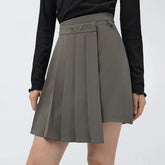 Women Skirt Spring New Playful Asymmetrical Pleated Skirt Solid Color Sweet Cool A-line Skirt for Women