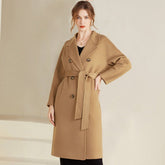 Autumn and Winter New Cashmere Coat Women's Classic Double-breasted Women's Thickened Double-sided Wool Long Coat MM