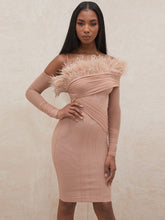 Pbong mid size graduation outfit romantic style teen swag clean girl ideas 90s latina aestheticWinter Sexy Women HL Bandage Dresses Bodycon Slash Neck Feathers Club Off Shoulder Celebrity Vestido Knee Length