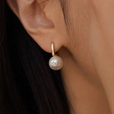 925 Sterling Silver Pearl Earrings Simple Style Charm Geometric Earrings Beautiful Jewelry for Women Party Gift