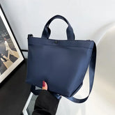 Vintage New Large Capacity Handbag Women's Nylon Cloth Shoulder Bag Korean Simple PU Crossbody Bags Female Purses Tote Bag
