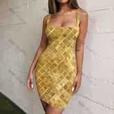 Pbong mid size graduation outfit romantic style teen swag clean girl ideas 90s latina aesthetic Golden Pattern Evening Dresses Suspenders Y2k Sexy Chic and Elegant Woman Dress Luxury Dress Women Tie Dye Women's Free Shipping