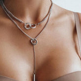 Vintage Charm Layered Necklace Women's Bohemian Fashion Tassel Pendant Necklaces for Girls Gifts Accessories Jewelry