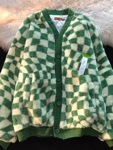 Jackets for Women Autumn Winter V Neck Plush Jacket Korean Fashion PlaidCoats Loose Casual Single Breasted Female Clothing