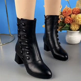Summer Chunky High Boots Women Winter High Heels Shoes Women Fashion Sexy Warm Ankle Boots Designer Pumps Shoes