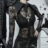 Goth Girl Gothic Lolita Sexy Y2K Year 2000 Blouse / Shirt Masquerade Women's Costume Vintage Cosplay Party / Evening Blouses Masquerade
