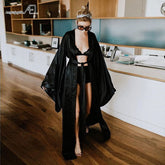 AEL Fashion Loose Soft Comfortable Night Robe Women Belt Bathrobe Women's Sleep Sexy Sleepwear Shift 2017 Select 3 Color