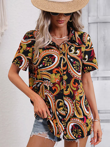 Paisley Print Short Sleeve Shirt