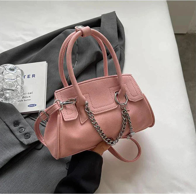 Top Handle Female Tote Bag Leather Small Crossbody Bags for Women Luxury Brand Shoulde Side Bag Ladies Chain Handbags