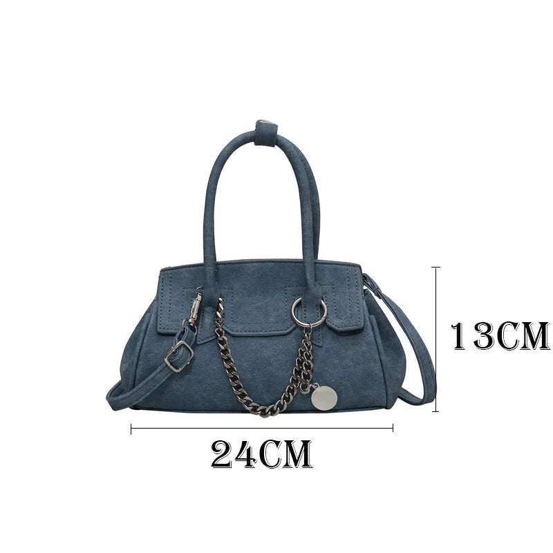 Top Handle Female Tote Bag Leather Small Crossbody Bags for Women Luxury Brand Shoulde Side Bag Ladies Chain Handbags