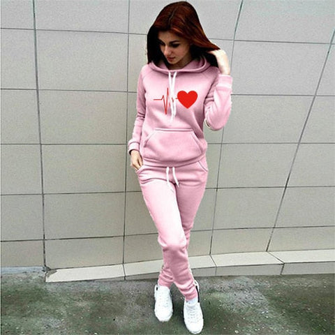 Women's Tracksuit Hoodies 2 Piece Set Sweatshirt + Pants Women Sport Suit Spring And Autumn Sportswear