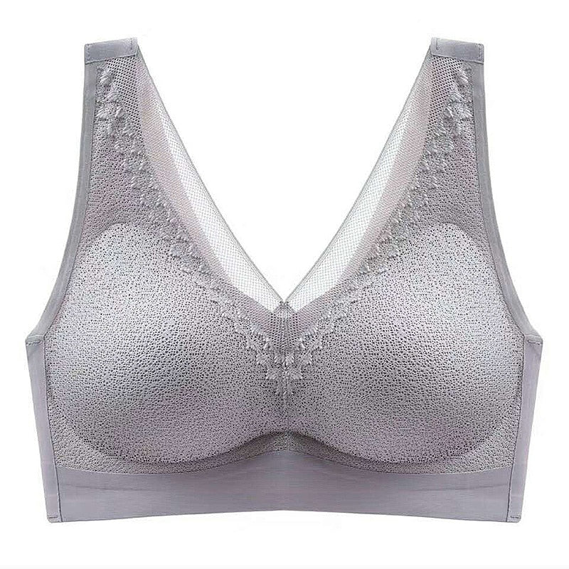 Plus Size Bra 3XL4XL Seamless Bras For Women Underwear BH Sexy Lace Brassiere Push Up Bralette With Pad Vest Top Bra