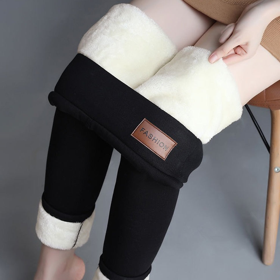 Sweatpants Women Trousers Fall Winter Thicken Leggings High Waist Woman Pants Warm Quality Thick Velvet Wool Fleece Pants