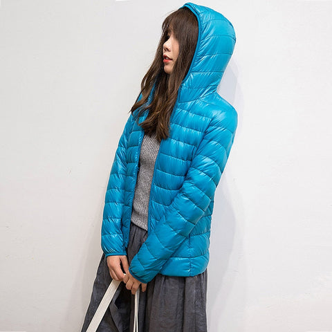 New Brand 90% White Duck Down Jacket Women Autumn Winter Warm Coat Lady Ultralight Duck Down Jacket Female Windproof Parka