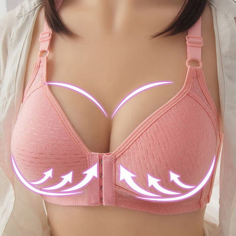 Woman Bra Front Closure Wireless Push Up Bra Women's tube top Buckle Adjustment Sexy Underwear Breathable Bralette Breast