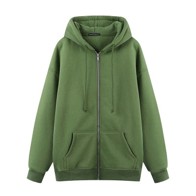 Oversize Girls Thick Hoodies Spring Fashion Ladies Streetwear Fleece Outfits Y2K Boyfriend Loose Hoodies Unisex Women Chic