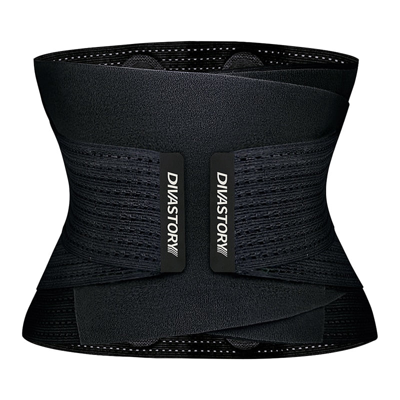 Burvogue Neoprene Sweat Waist Trainer Fitness Belt Thermo Body Shaper Trimmer Corset Waist Cincher Wrap Workout Slim Shapewear