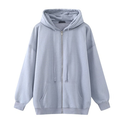 Oversize Girls Thick Hoodies Spring Fashion Ladies Streetwear Fleece Outfits Y2K Boyfriend Loose Hoodies Unisex Women Chic