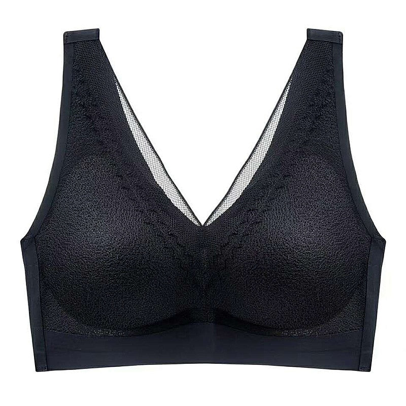 Plus Size Bra 3XL4XL Seamless Bras For Women Underwear BH Sexy Lace Brassiere Push Up Bralette With Pad Vest Top Bra