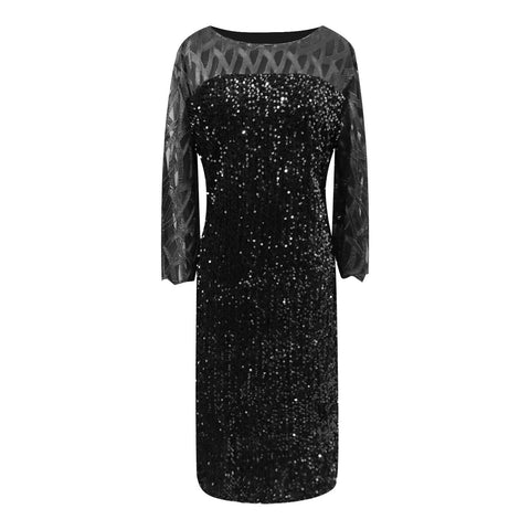 Pbong Plus Size Women's Summer Dress Elegant Sequin Birthday Party Dresses For Women New Casual Dress Wedding Evening Outfits 5XL