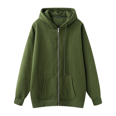 Oversize Girls Thick Hoodies Spring Fashion Ladies Streetwear Fleece Outfits Y2K Boyfriend Loose Hoodies Unisex Women Chic