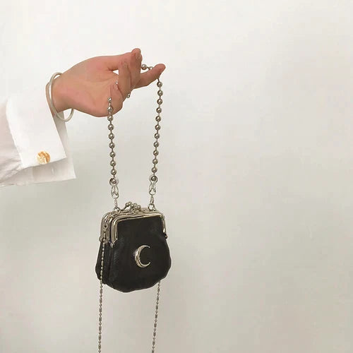 Fashion Chain Y2k Cool Girls Shell Crossbody Bags Retro Design Women Mini Coin Purse Handbags Vintage Ladies Small Shoulder Bag