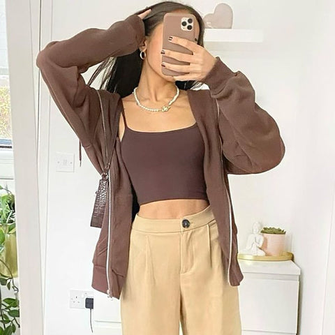 Oversize Girls Thick Hoodies Spring Fashion Ladies Streetwear Fleece Outfits Y2K Boyfriend Loose Hoodies Unisex Women Chic