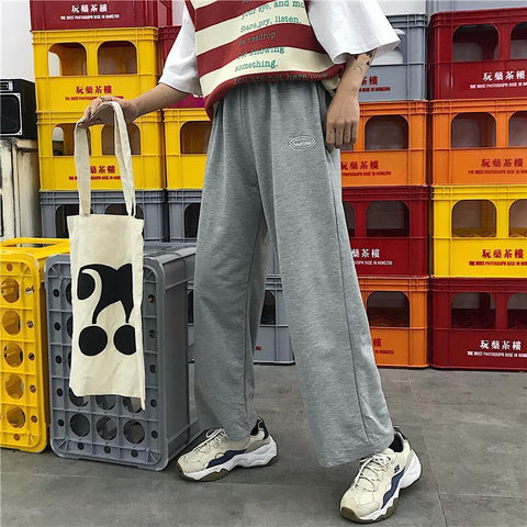 Pants Women Printed Leisure Chic Unisex Couples Trousers Harajuku Womens Loose Daily Setreetwear Hip-hop Ins Retro New Ulzzang