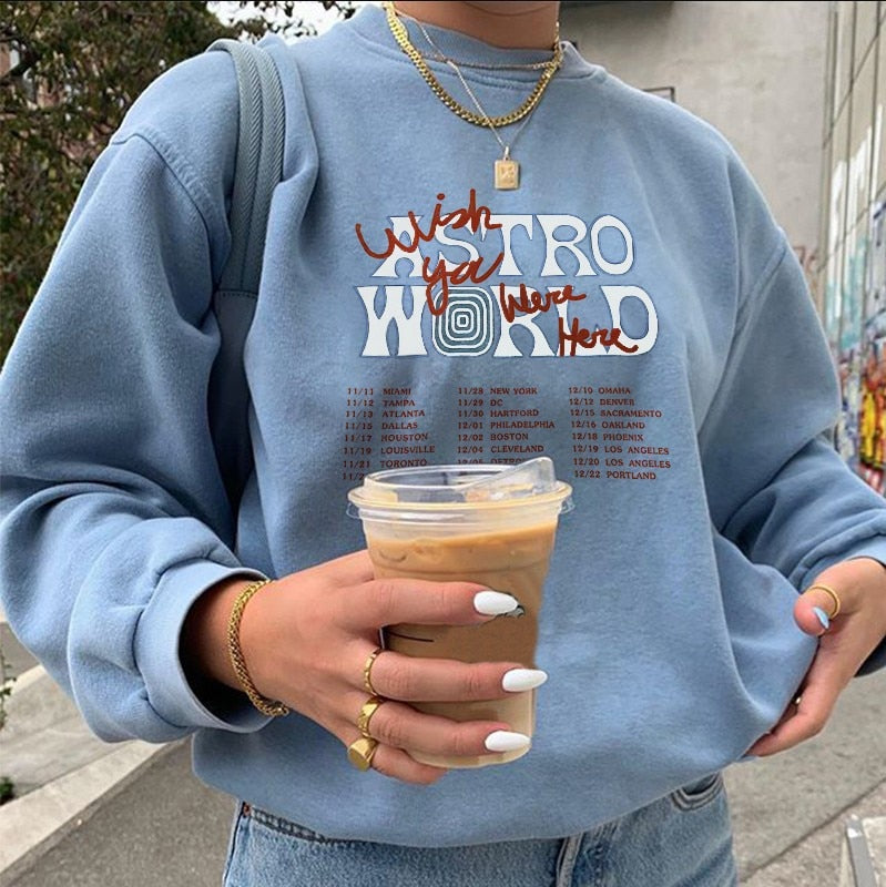 Women hoodie  Fashion oversized hoodie women Harajuku Pullover round neck long sleeve letter hoodie for women printing urban