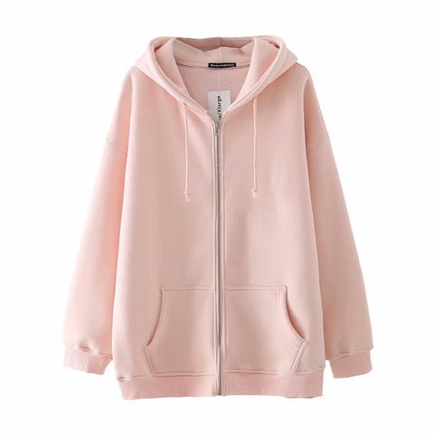 Oversize Girls Thick Hoodies Spring Fashion Ladies Streetwear Fleece Outfits Y2K Boyfriend Loose Hoodies Unisex Women Chic