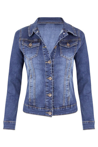 Hot sale woman long sleeve denim jacket fashion slim stretch jeans jacket coat spring autumn woman clothing S-2XL new arrival