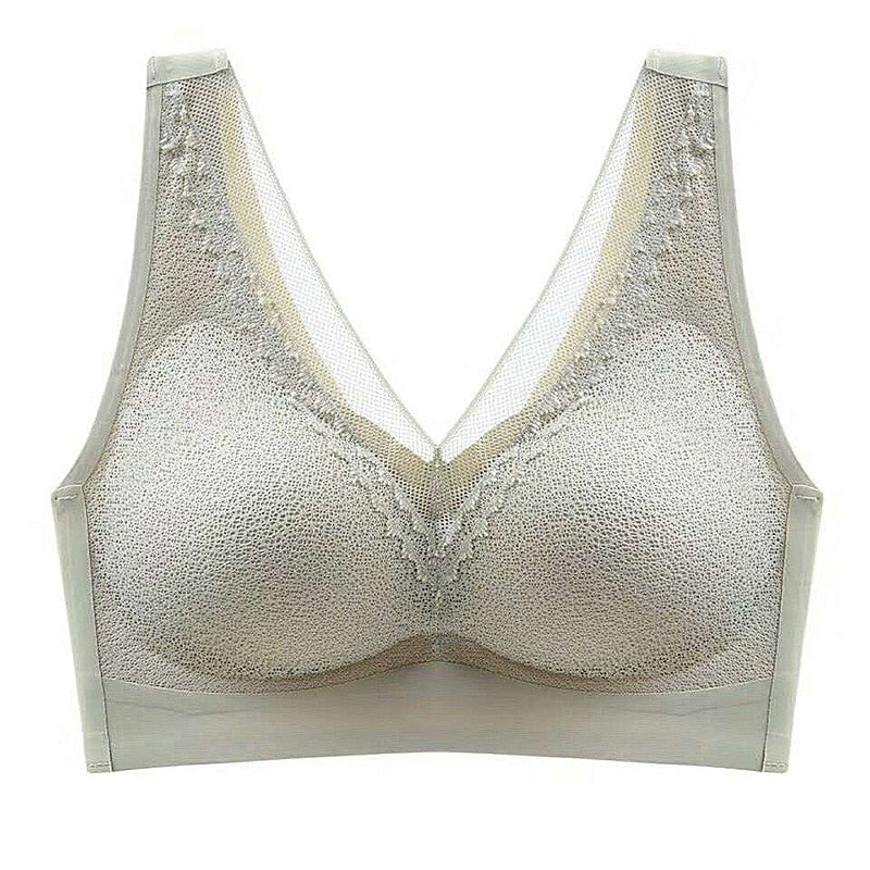 Plus Size Bra 3XL4XL Seamless Bras For Women Underwear BH Sexy Lace Brassiere Push Up Bralette With Pad Vest Top Bra